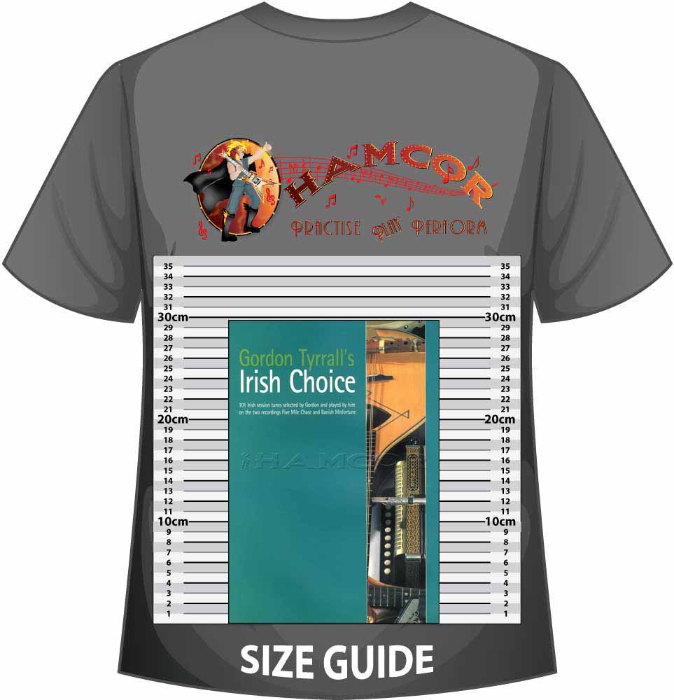front cover of Gordon Tyrrall's Irish Choice on a size guide