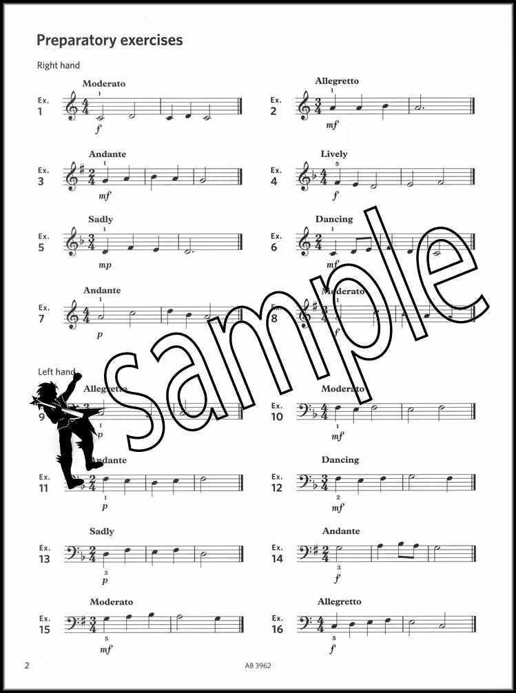 1st sample page from ABRSM More Piano Sight-Reading Grade 1