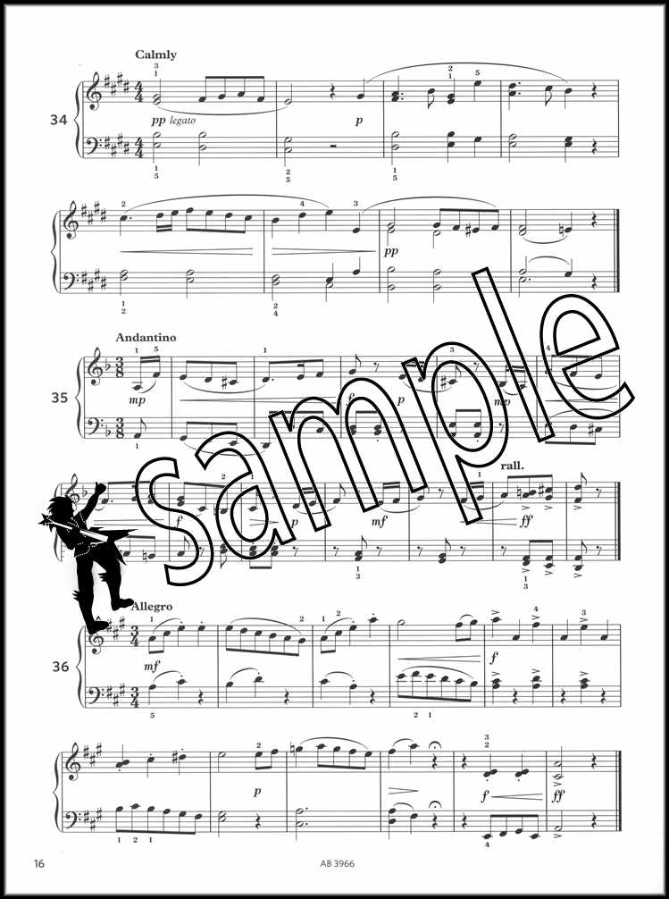 3rd sample page from ABRSM More Piano Sight-Reading Grade 5