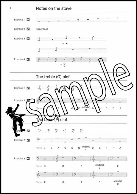 1st sample page from ABRSM Music Theory in Practice Grade 1 Model Answers