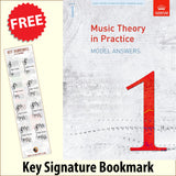 front cover of ABRSM Music Theory in Practice Grade 1 Model Answers together with free Grand Staff bookmark