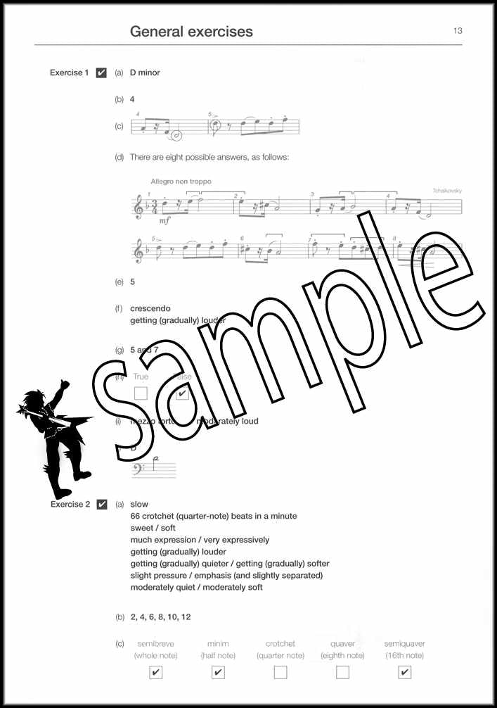 3rd sample page from ABRSM Music Theory in Practice Grade 2 Model Answers