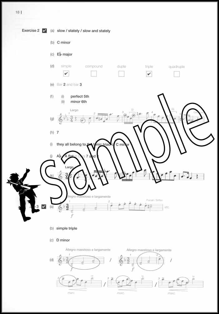 3rd sample page from ABRSM Music Theory in Practice Grade 3 Model Answers