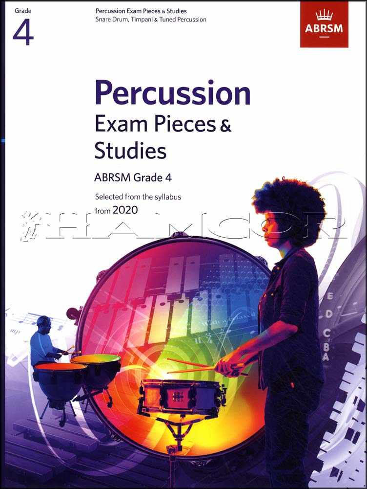 front cover of ABRSM Percussion Exam Pieces & Studies Grade 4 from 2020