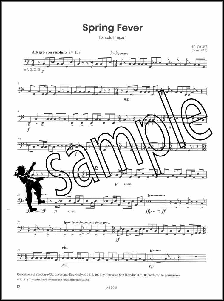 2nd sample page from ABRSM Principal Percussion Grades 6-8 from 2020