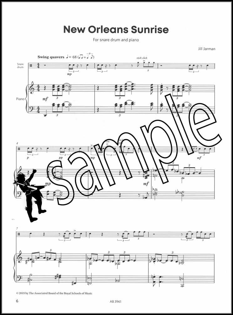 3rd sample page from ABRSM Principal Percussion Grades 6-8 from 2020