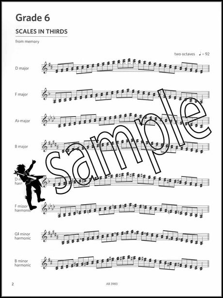 1st sample page from ABRSM Percussion Scales & Arpeggios Grades 6-8 from 2020