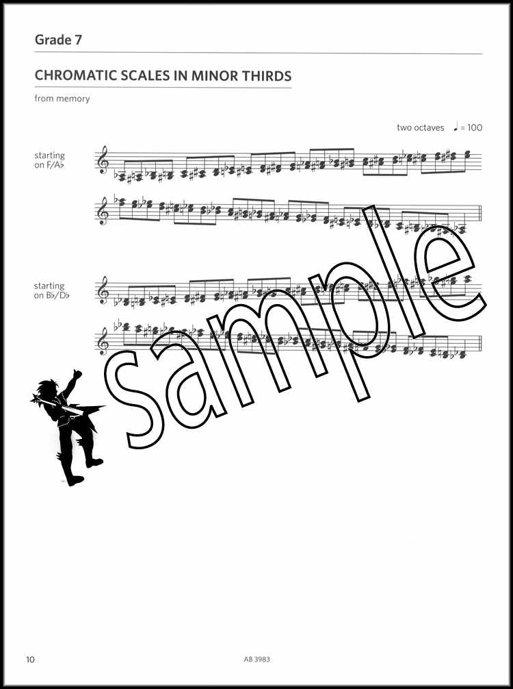 2nd sample page from ABRSM Percussion Scales & Arpeggios Grades 6-8 from 2020