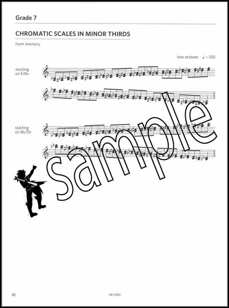 2nd sample page from ABRSM Percussion Scales & Arpeggios Grades 6-8 from 2020