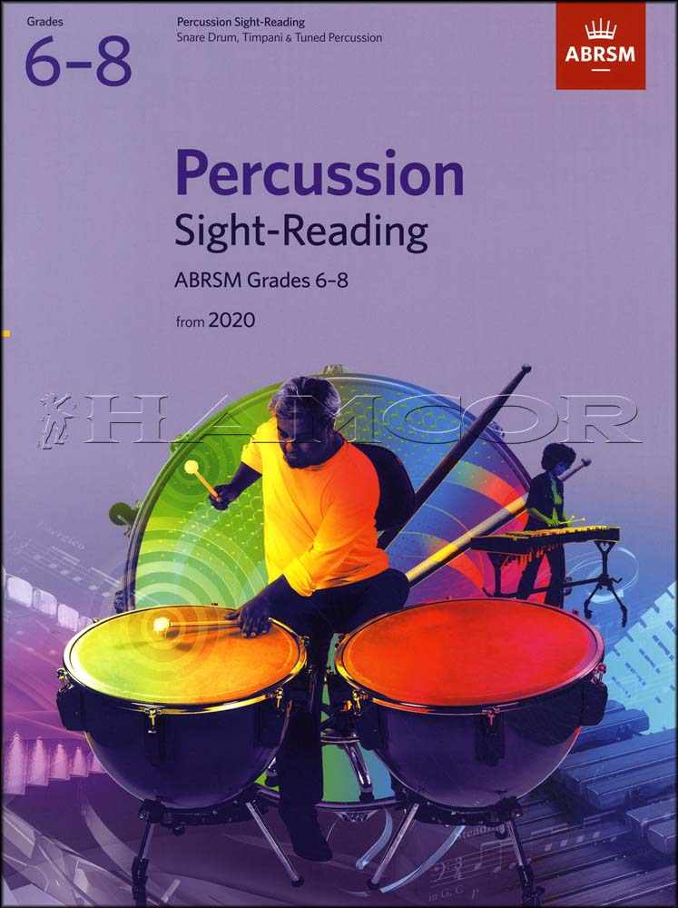 front cover of ABRSM Percussion Sight-Reading Grade 6-8 from 2020