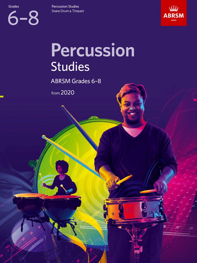 front cover of ABRSM Percussion Studies Grade 6-8 from 2020