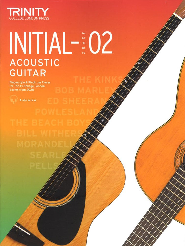 front cover of Trinity College London Acoustic Guitar Initial-Grade 2