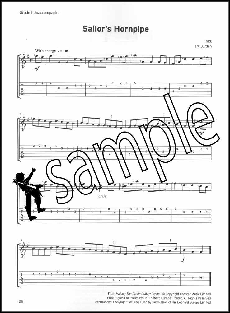 2nd sample page from Trinity College London Acoustic Guitar Initial-Grade 2