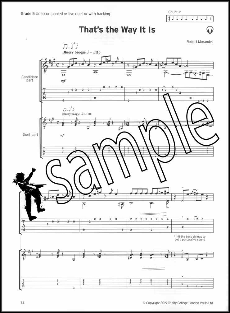 3rd sample page from Trinity College London Acoustic Guitar Grades 3-5