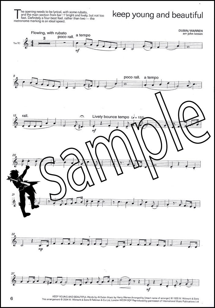 2nd sample page from Lets Face The Music for Tuba/Eb Bass Treble Clef