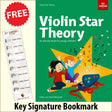 front cover of ABRSM Violin Star Theory together with free Treble Clef bookmark