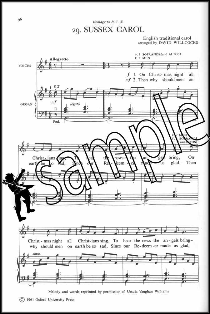 3rd sample page from Carols for Choirs Book 1