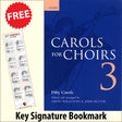 front cover of Carols for Choirs Book 3 together with free Grand Staff bookmark