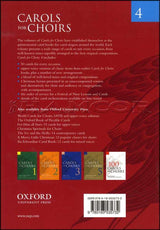 back cover of Carols for Choirs Book 4