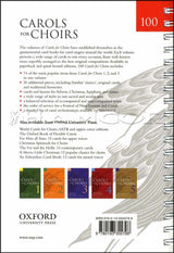 back cover of 100 Carols for Choirs Spiral Bound