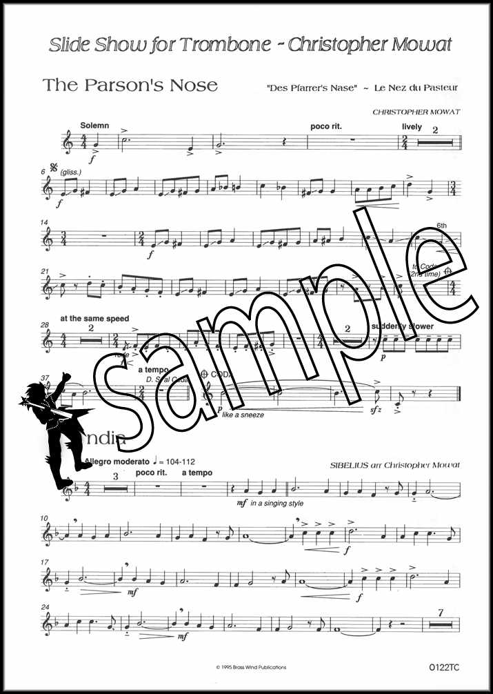 1st sample page from Slide Show for Trombone Treble Clef Book/CD by Christopher Mowat