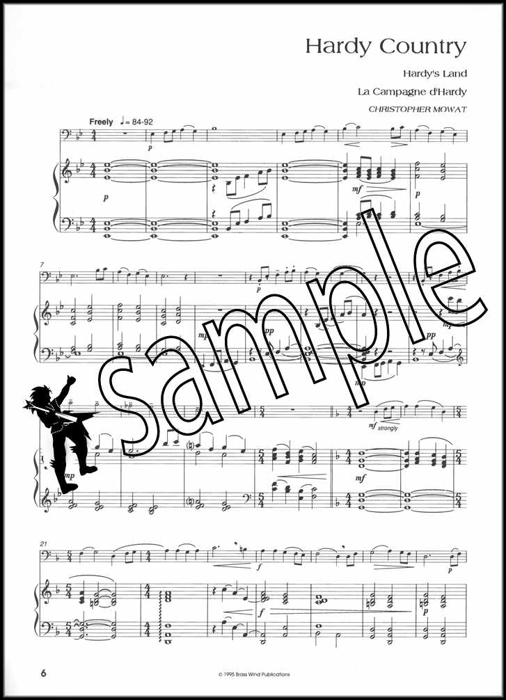 3rd sample page from Slide Show for Trombone Treble Clef Book/CD by Christopher Mowat