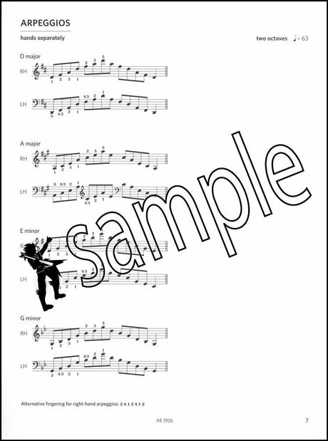 2nd sample page from ABRSM Piano Scales Arpeggios Grade 2