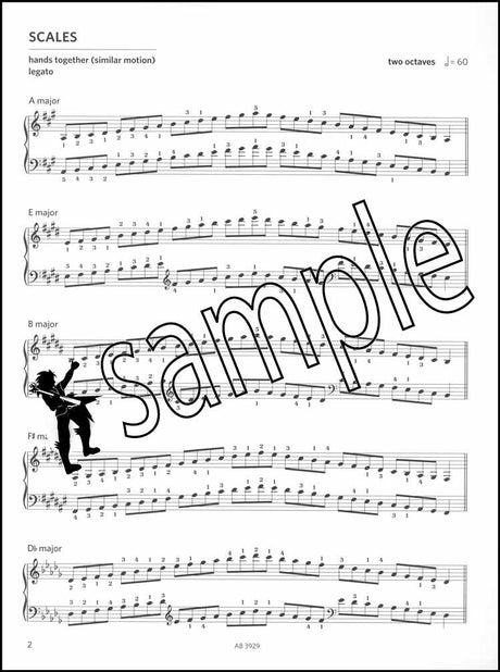 1st sample page from ABRSM Piano Scales Arpeggios Grade 5