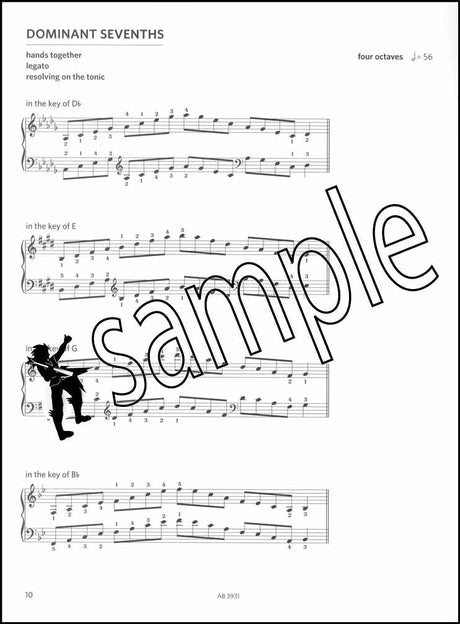 2nd sample page from ABRSM Piano Scales Arpeggios Grade 7