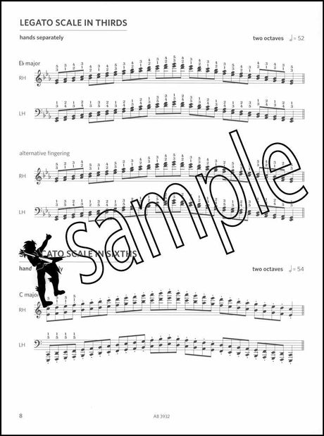 2nd sample page from ABRSM Piano Scales Arpeggios Grade 8