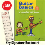 front cover of Guitar Basics together with free Treble Clef bookmark