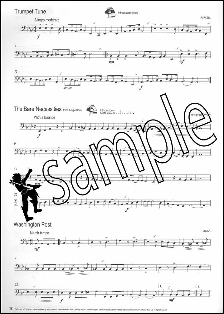 2nd sample page from Winner Scores All for Tuba Bass Clef Book Only