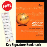 front cover of Winner Scores All for Tuba Bass Clef Book Only together with free Bass Glef bookmark