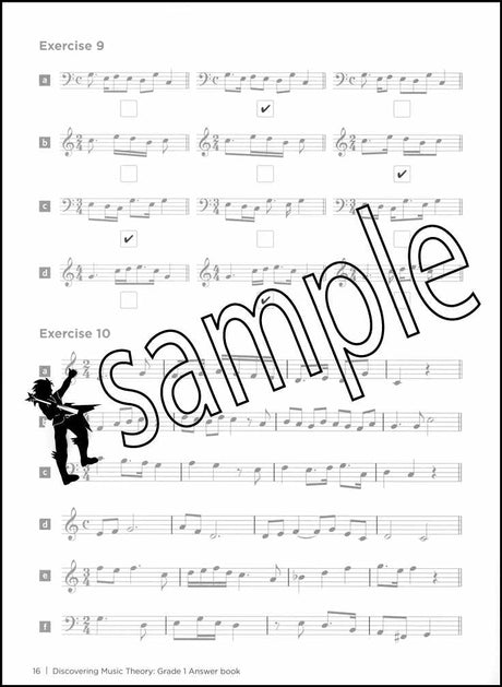 2nd sample page from ABRSM Discovering Music Theory Grade 1 Answer Book