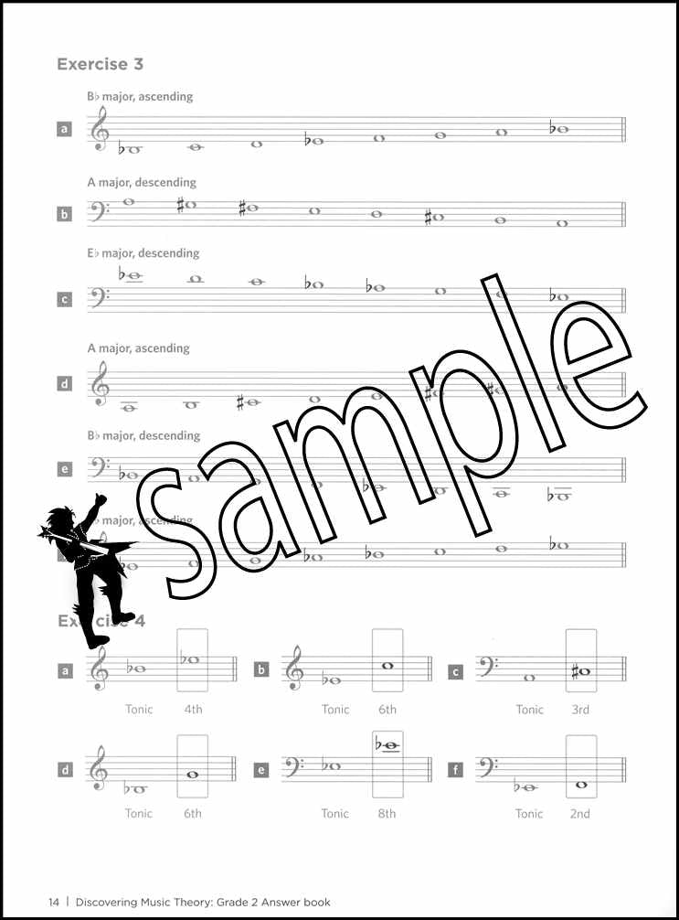 2nd sample page from ABRSM Discovering Music Theory Grade 2 Answer Book