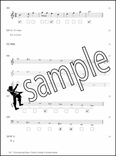 3rd sample page from ABRSM Discovering Music Theory Grade 2 Answer Book