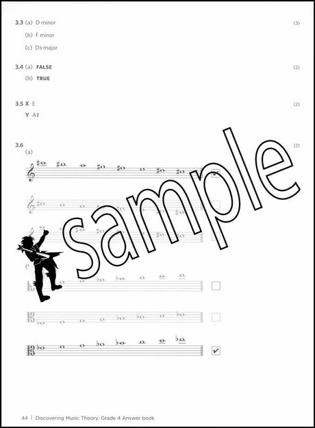 3rd sample page from ABRSM Discovering Music Theory Grade 4 Answer Book