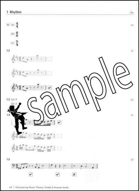 3rd sample page from ABRSM Discovering Music Theory Grade 5 Answer Book