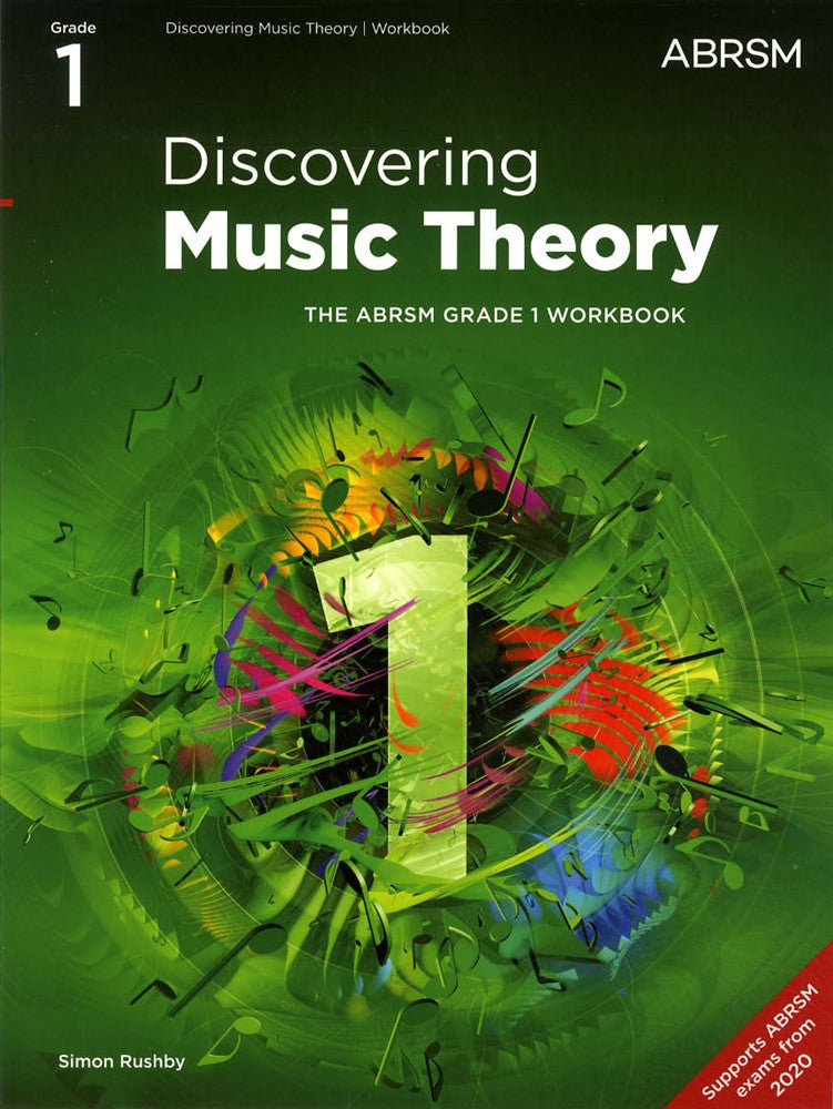 front cover of ABRSM Discovering Music Theory Grade 1 Workbook