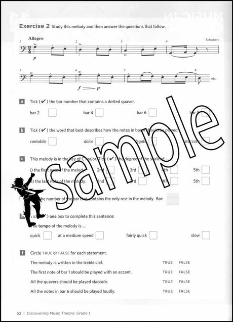 3rd sample page from ABRSM Discovering Music Theory Grade 1 Workbook