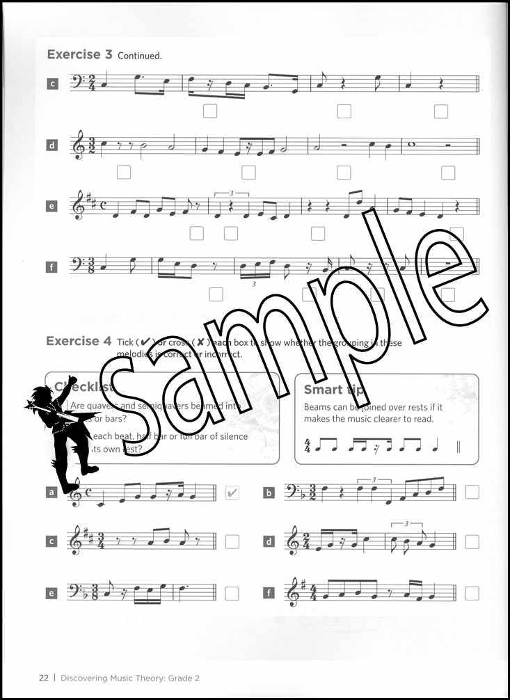 2nd sample page from ABRSM Discovering Music Theory Grade 2 Workbook