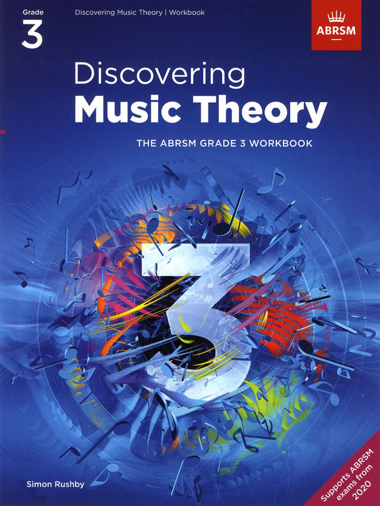 front cover of ABRSM Discovering Music Theory Grade 3 Workbook