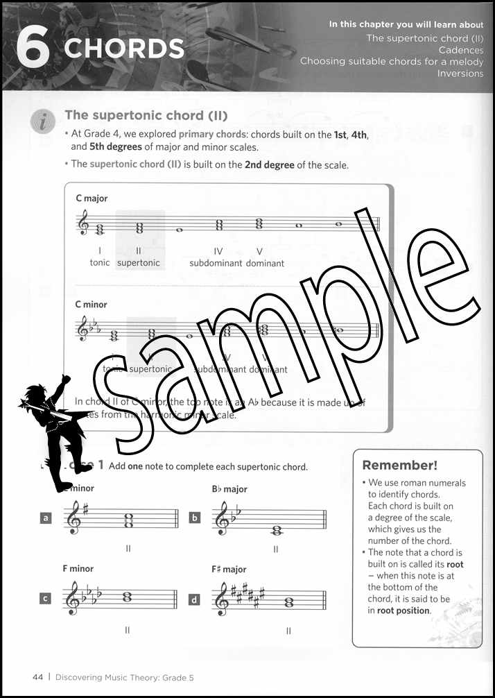 2nd sample page from ABRSM Discovering Music Theory Grade 5 Workbook