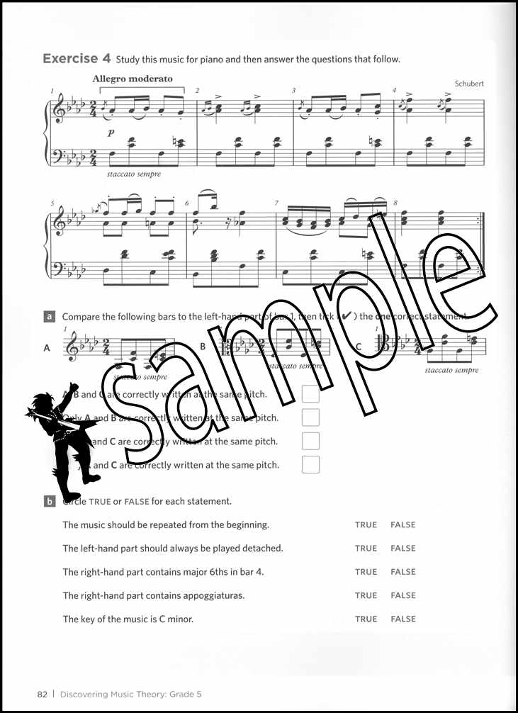 3rd sample page from ABRSM Discovering Music Theory Grade 5 Workbook