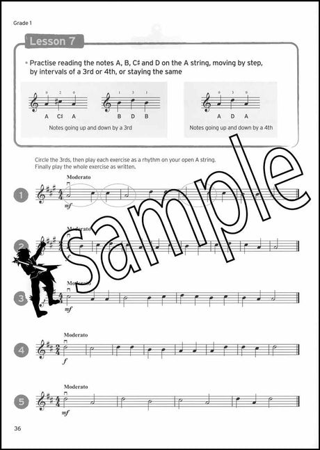 2nd sample page from Trinity College London Violin Sight Reading Initial-Grade 2