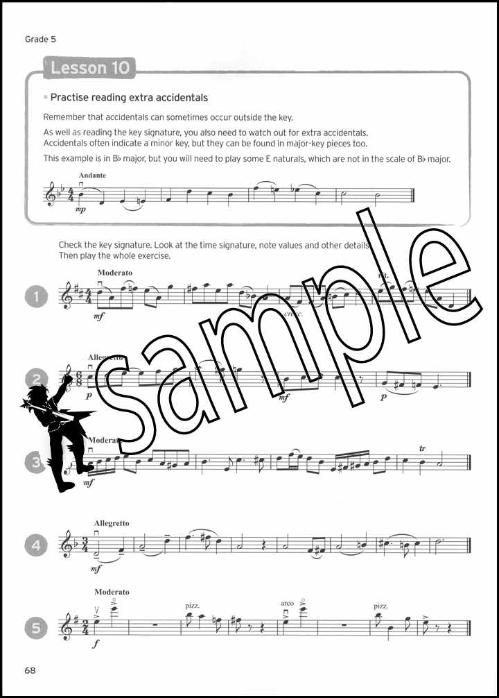 3rd sample page from Trinity College London Violin Sight Reading Grade 3-5