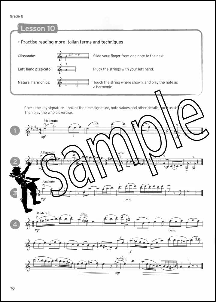 3rd sample page from Trinity College London Violin Sight Reading Grade 6-8