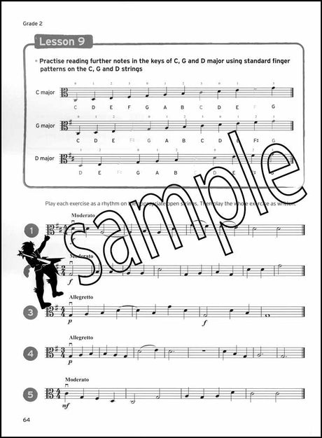 3rd sample page from Trinity College London Viola Sight Reading Initial - Grade 2