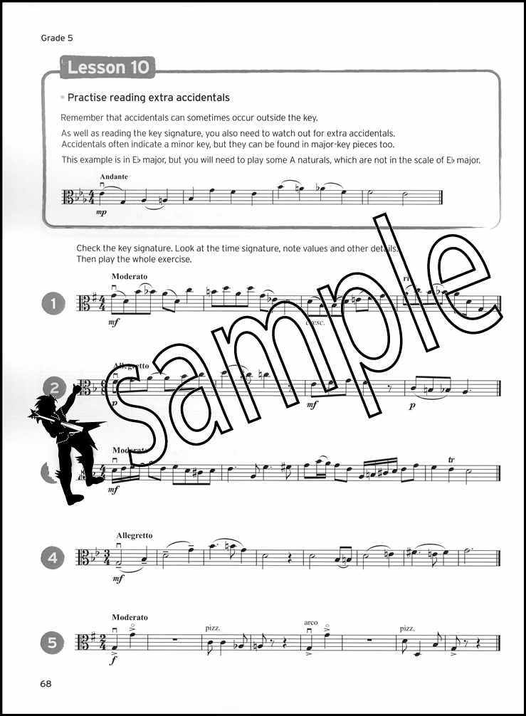 3rd sample page from Trinity College London Viola Sight Reading Grades 3-5