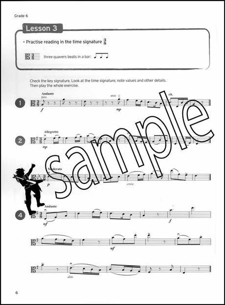 1st sample page from Trinity College London Viola Sight Reading Grades 6-8